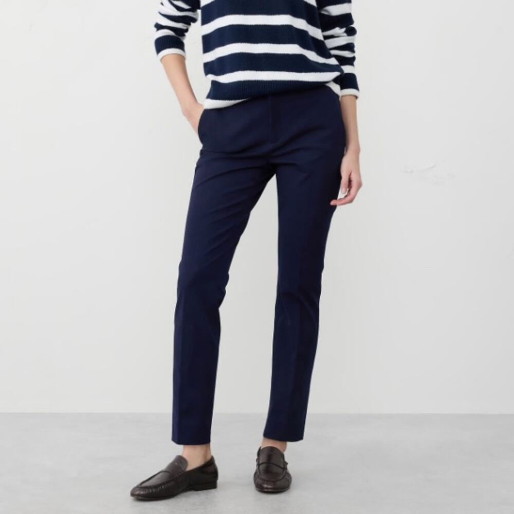 Classic Women's Navy Straight-Leg Pants